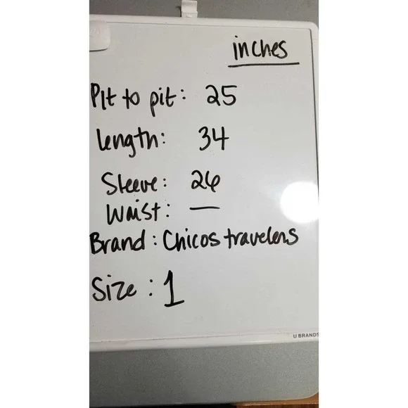 Chico's Women's Size 1 Princess Pleat Red Travelers Cardigan - Picture 9 of 9